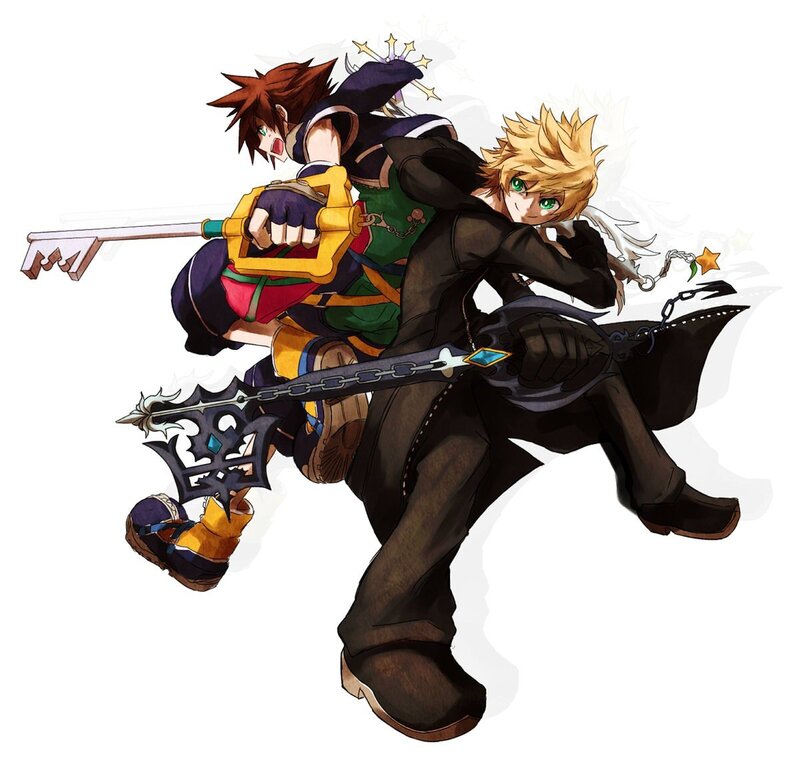 Two Male Characters in Action — Black