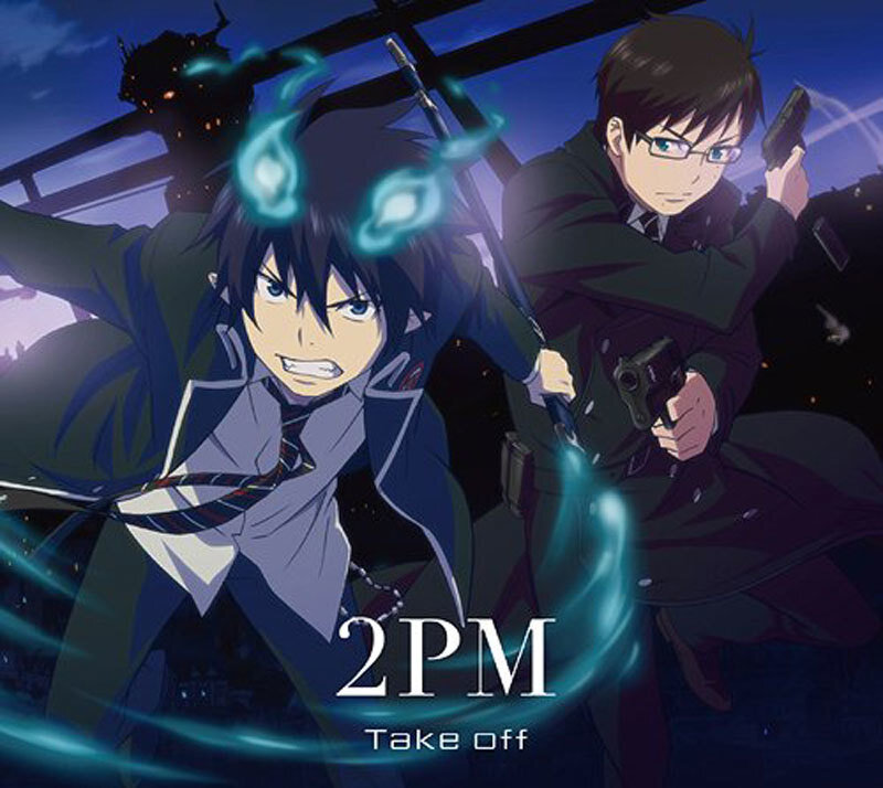 Two Male Characters in Action — Blue