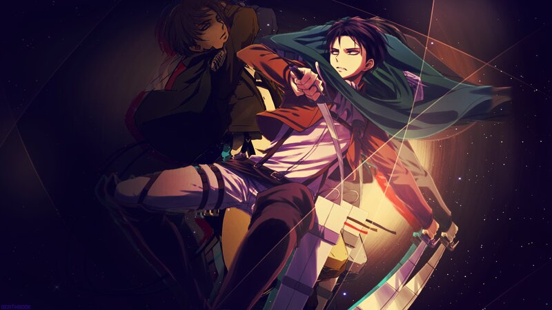 Two Male Characters in Combat — Purple