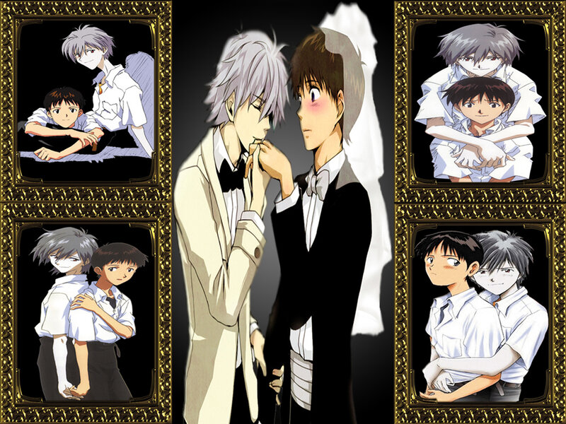 Two Male Characters in Tuxedos