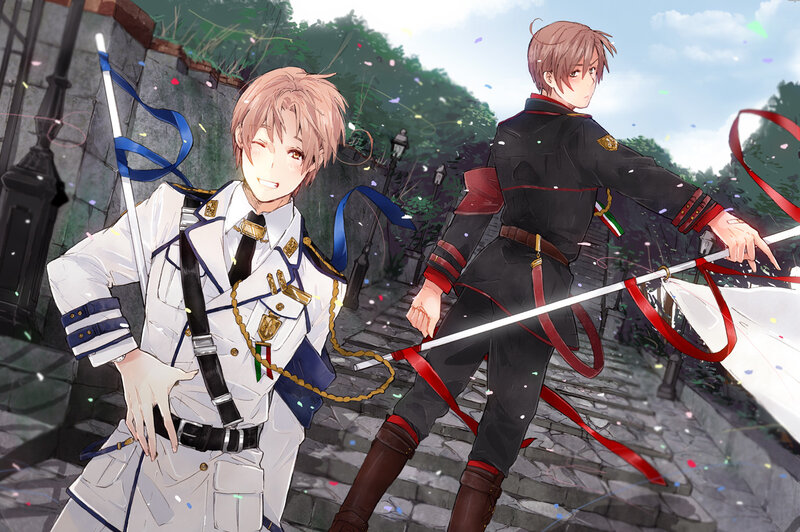 Two Male Characters in Uniforms