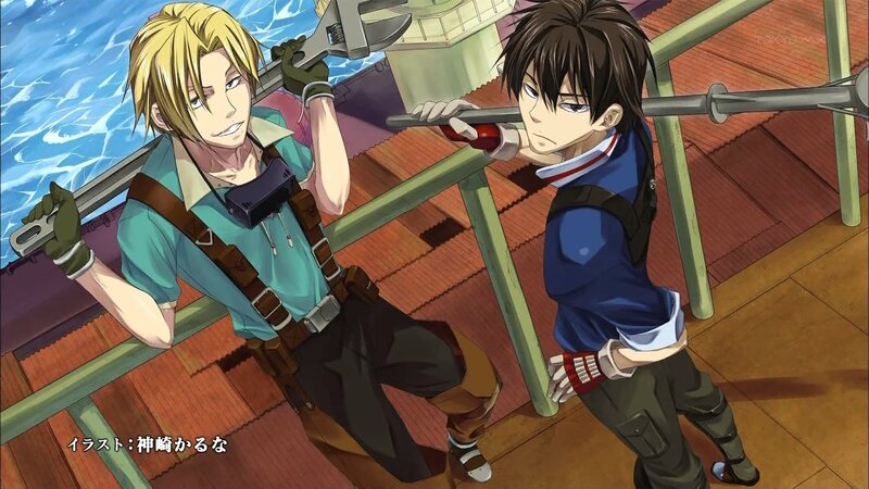 Two Male Characters on Ship