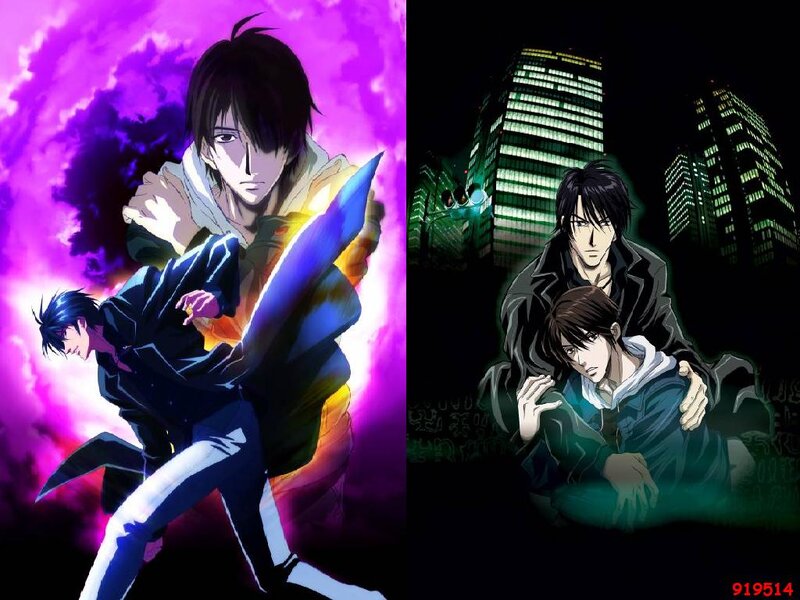 Two Male Characters — Purple, Dramatic