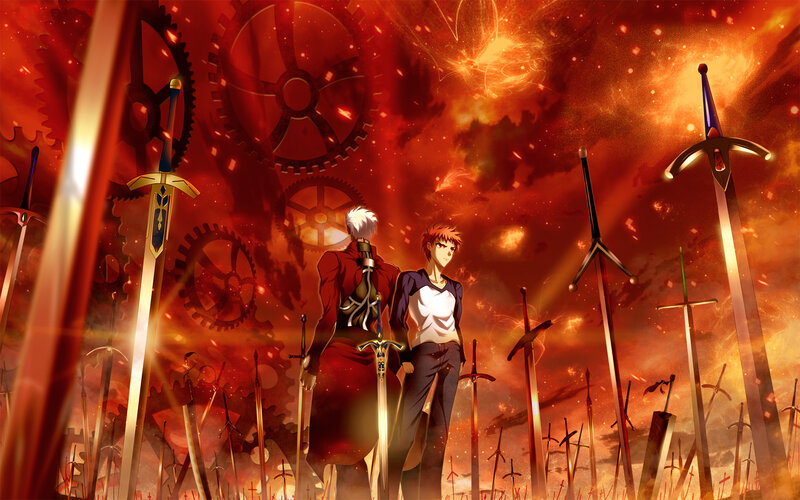 Two Male Characters — Red