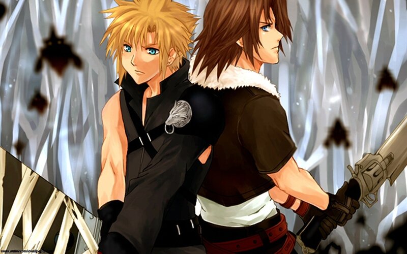 Two Male Characters Standing — Black