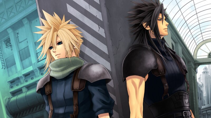 Two Male Characters Standing — Blue, Dramatic