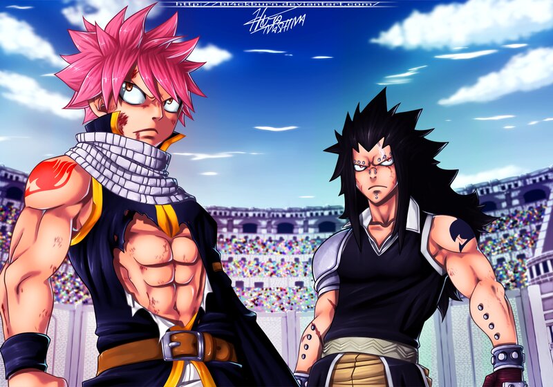 Two Male Characters Standing — Blue, Intense