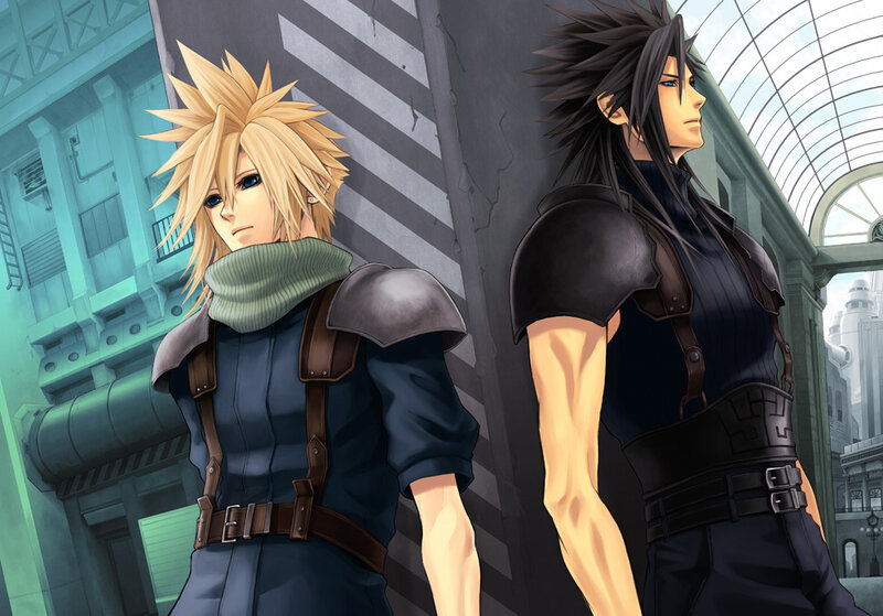 Two Male Characters Standing — Blue