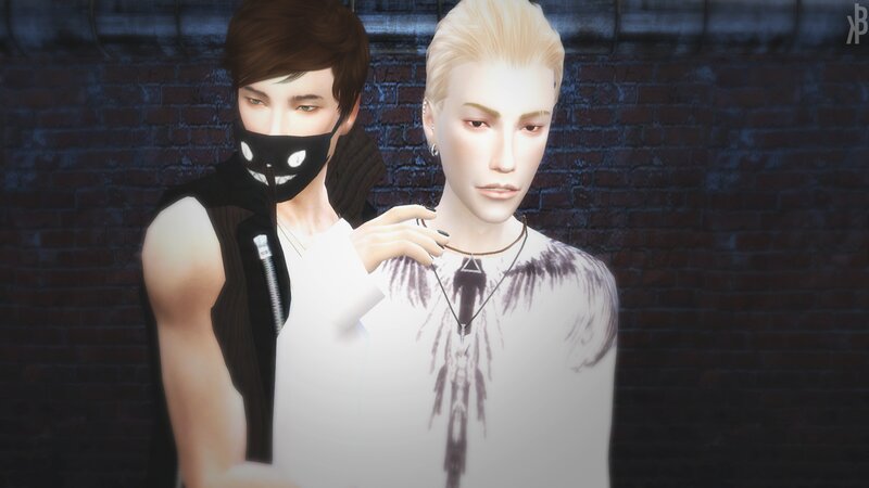 Two Male Characters — White, Dark