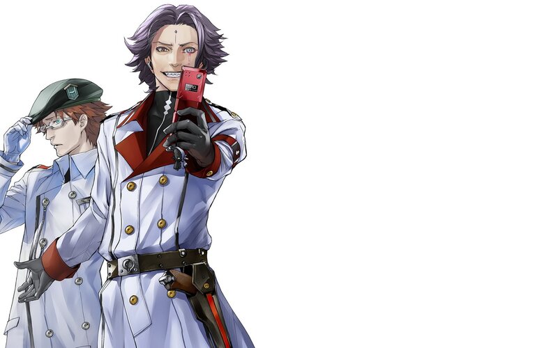 Two Male Characters — White, Dramatic, Anime, Uniforms