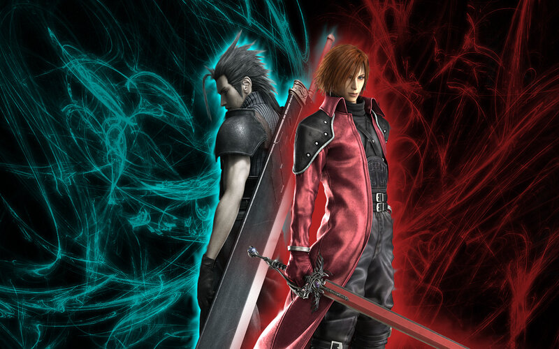 Two Male Characters with Swords — Black, Dramatic, Digital Art