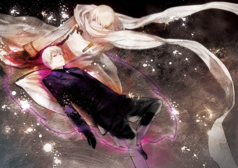 Two Male Figures in Space
