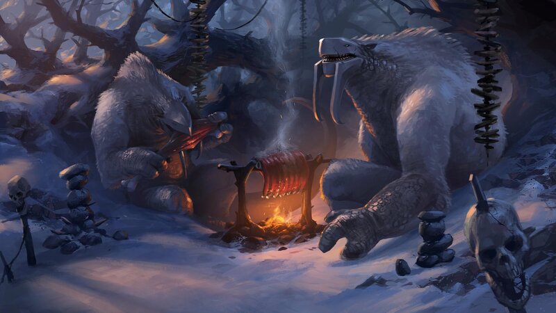 Two Mammoth-like Creatures