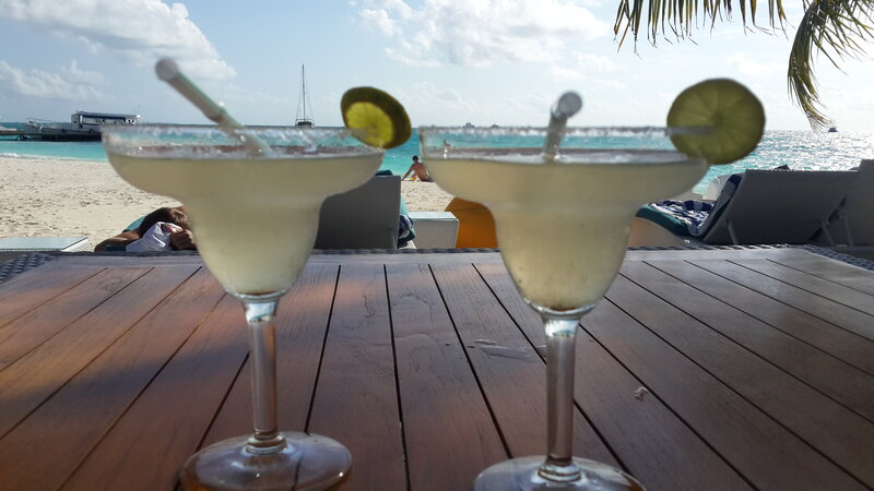 Two Margaritas on Table