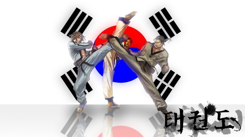 Two Martial Artists Fighting — White, Dynamic, Intense
