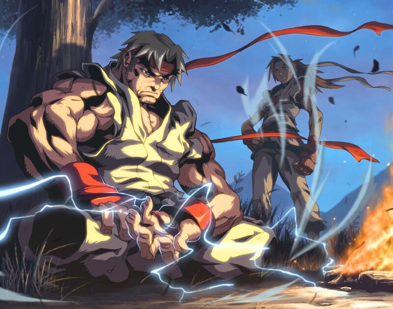 Two Martial Artists in Forest