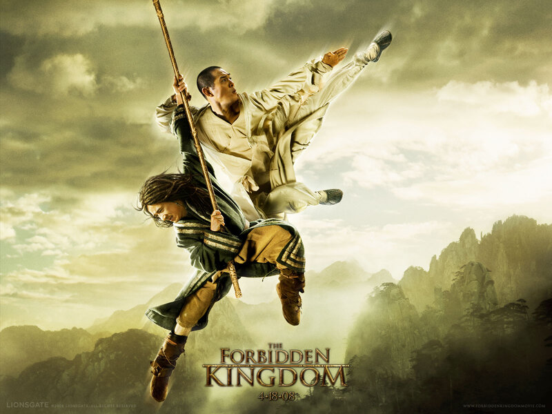 Two Martial Artists in Mid-air