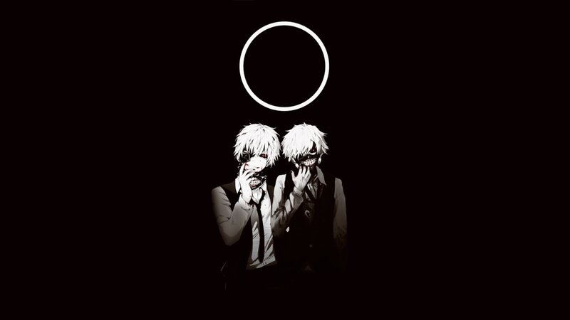 Two Masked Figures — Black, Dark, Ominous