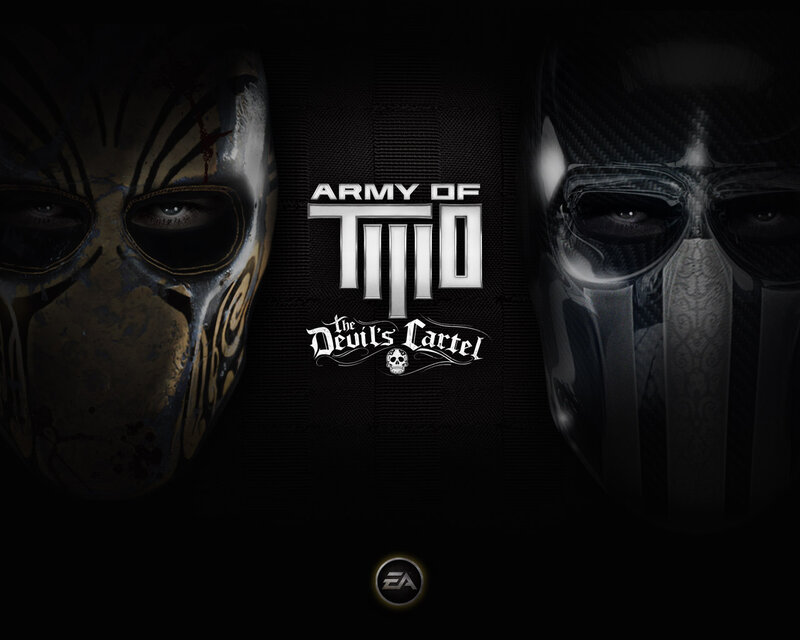 Two Masked Figures — Black, Dark