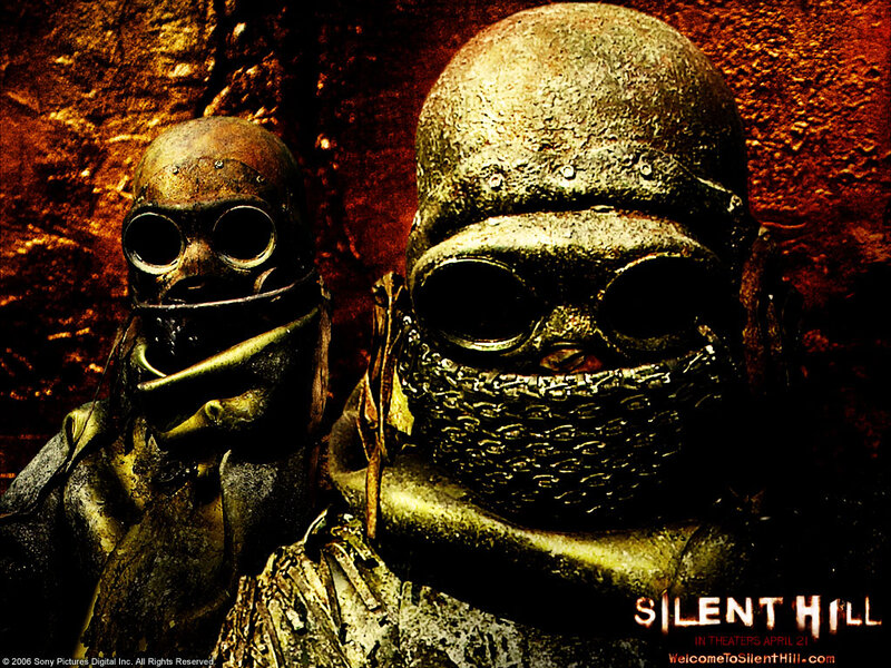 Two Masked Figures — Brown