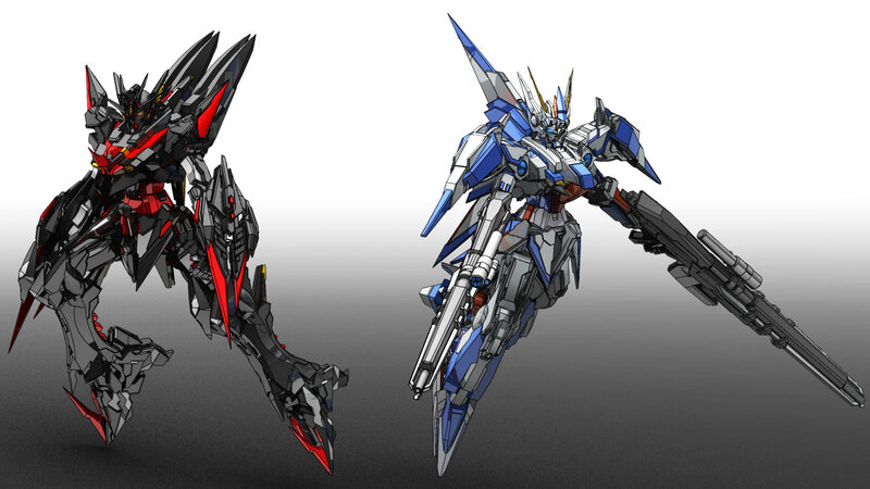 Two Mecha Robots