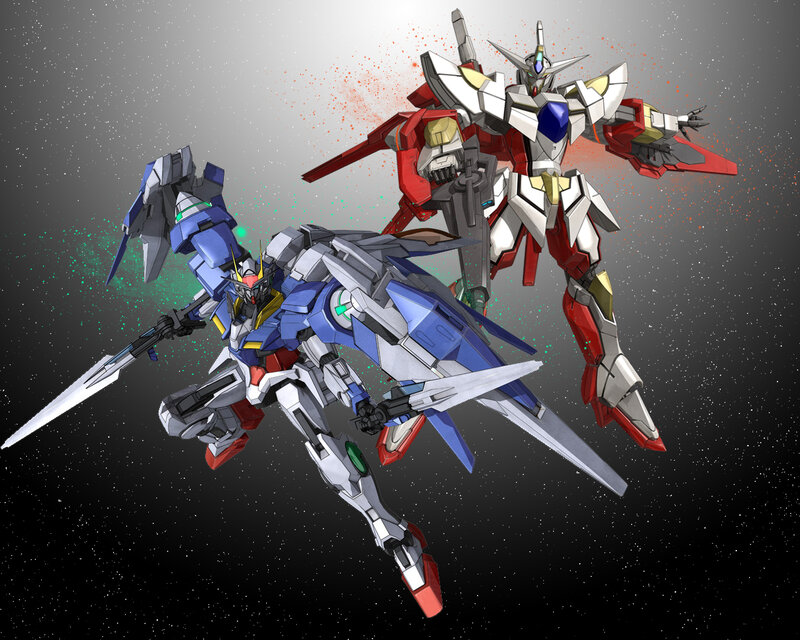 Two Mechs in Space — Blue