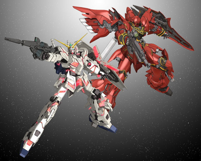 Two Mechs in Space — Red