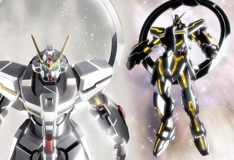 Two Mechs in Space — White