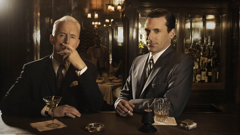 Two Men at a Bar — Brown, Dramatic