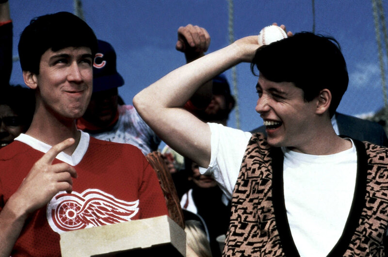 Two men at a baseball game