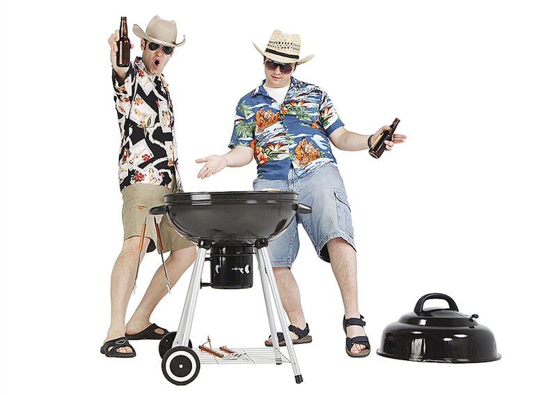 Two Men at Barbecue