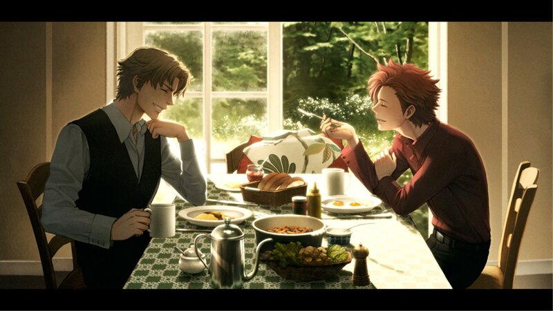 Two Men at Breakfast