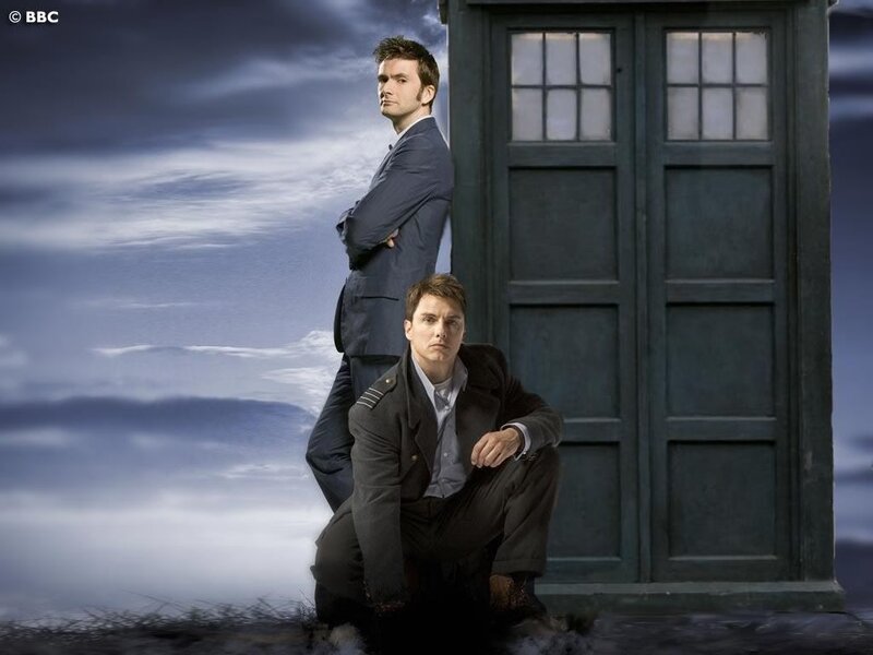 Two Men by a Police Box