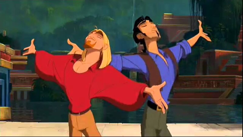 Two Men Dancing — Red