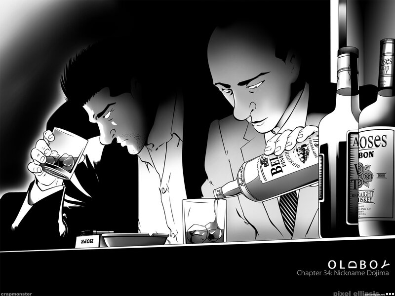 Two men drinking at a bar