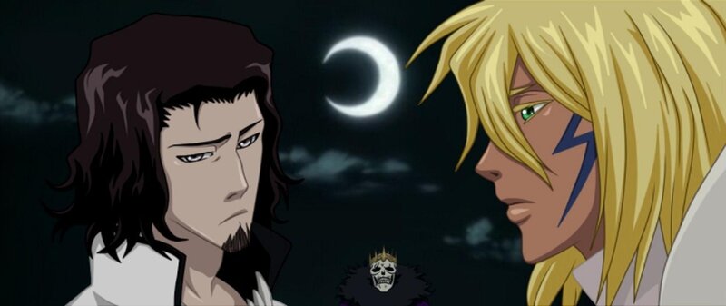 Two Men Facing Each Other — Black, Dramatic, Night