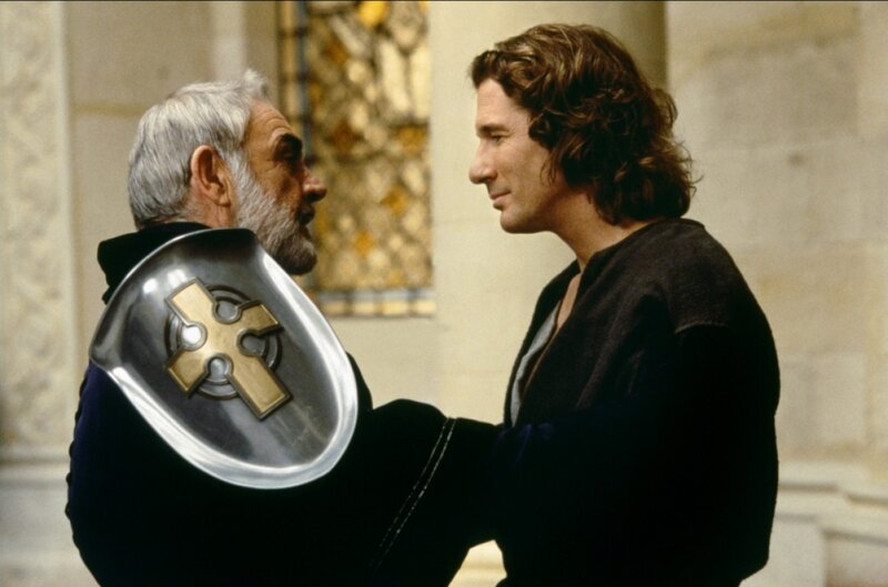Two Men Facing Each Other — Black, Dramatic, Photograph, Man with Shield