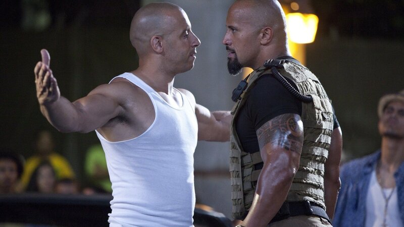 Two Men Facing Each Other — Black, Intense