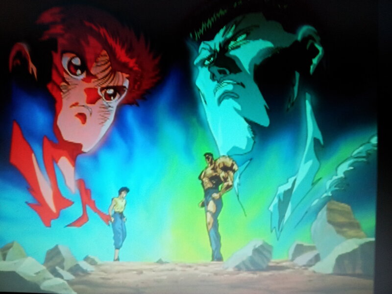 Two Men Facing Each Other — Blue, Dramatic, Anime