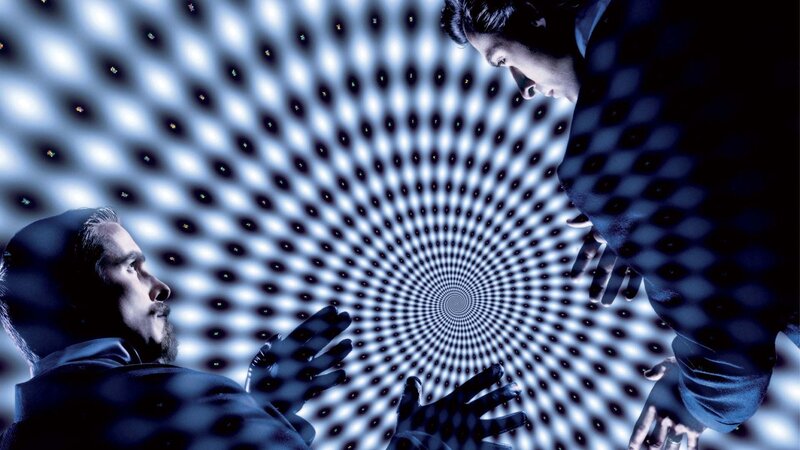 Two Men Facing Each Other — Blue, Dramatic, Photograph, Hands