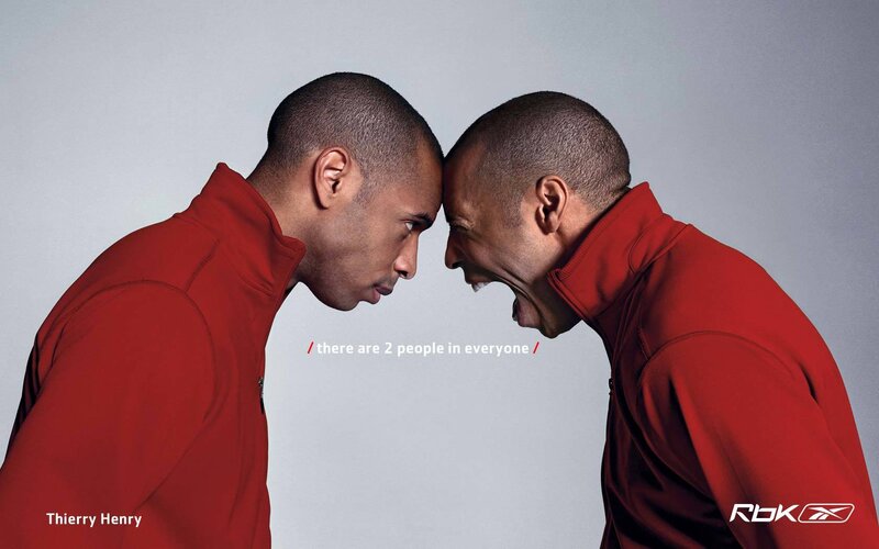 Two Men Facing Off — Red, Dramatic