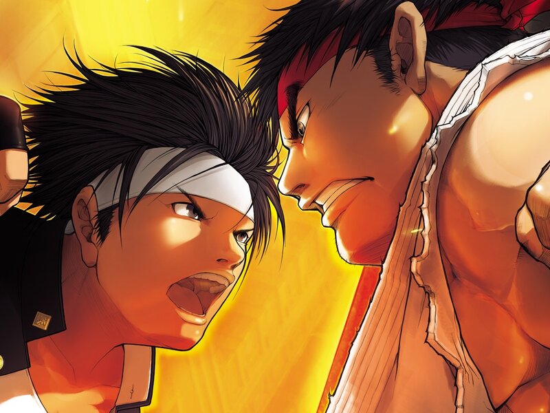Two Men Facing Off — Yellow