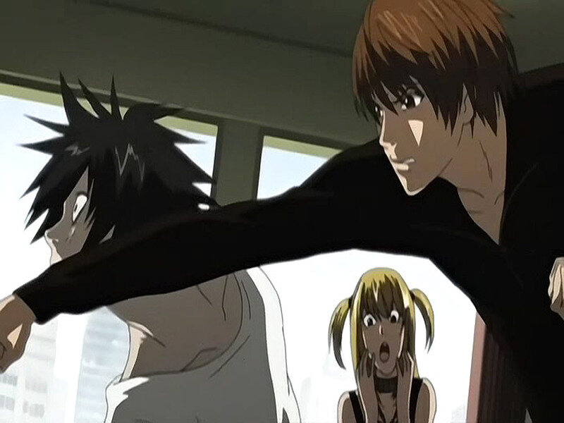 Two Men Fighting — Black, Dramatic