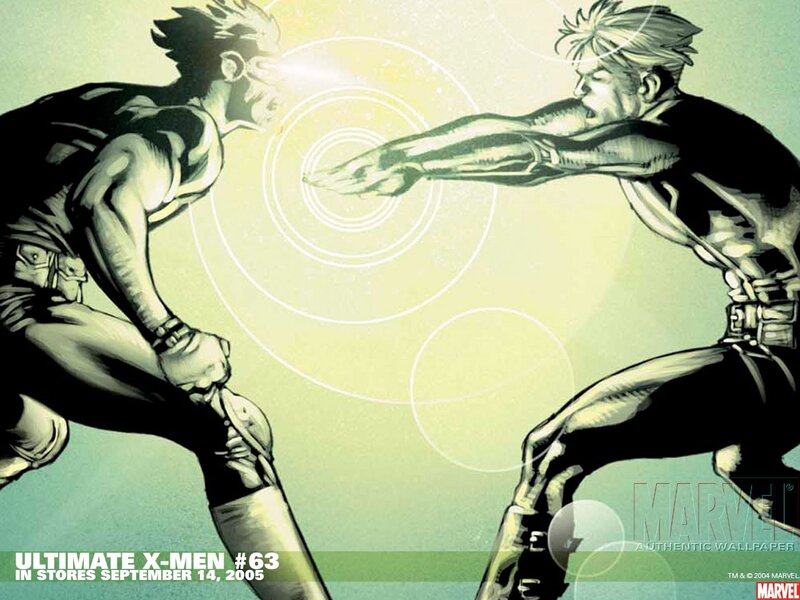 Two Men Fighting — Green, Dramatic, Comic