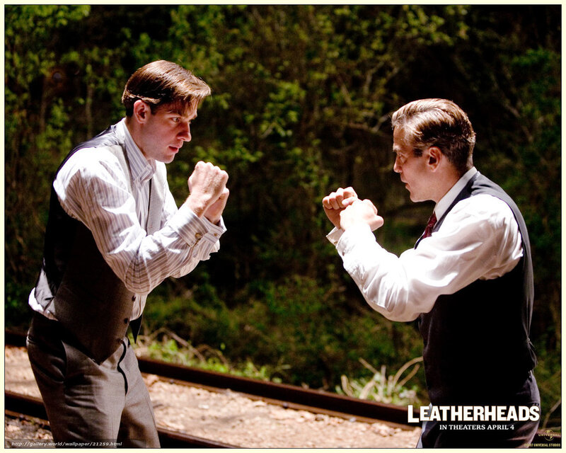 Two Men Fighting — Green