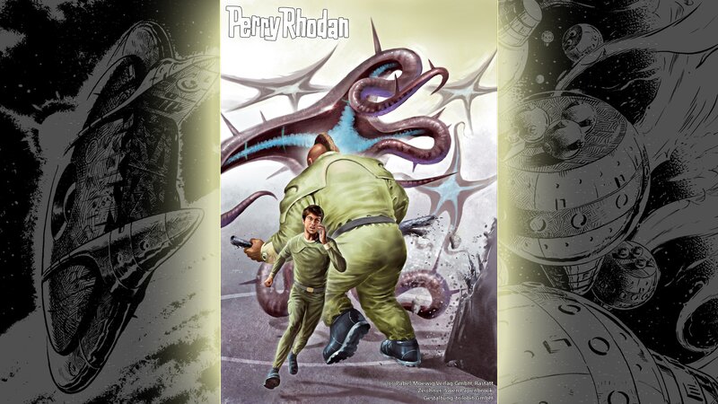 Two Men Fleeing Monster