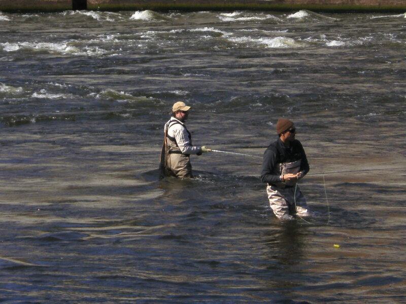 Two Men Fly Fishing