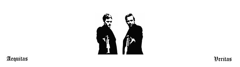 Two Men Holding Guns — Black, Dramatic, Minimalist