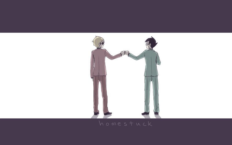 two men holding hands
