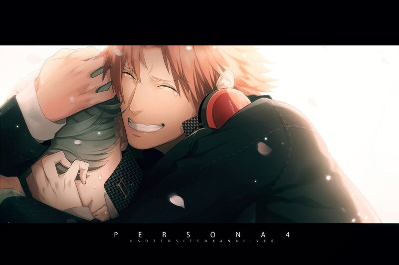 Two Men Hugging — Black, Warm